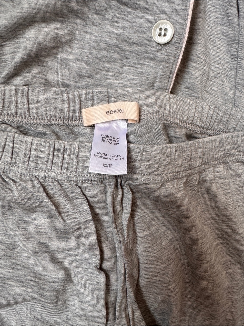 Eberjey Gisele Pajama Set Heather Gray XS - Picture 2 of 3